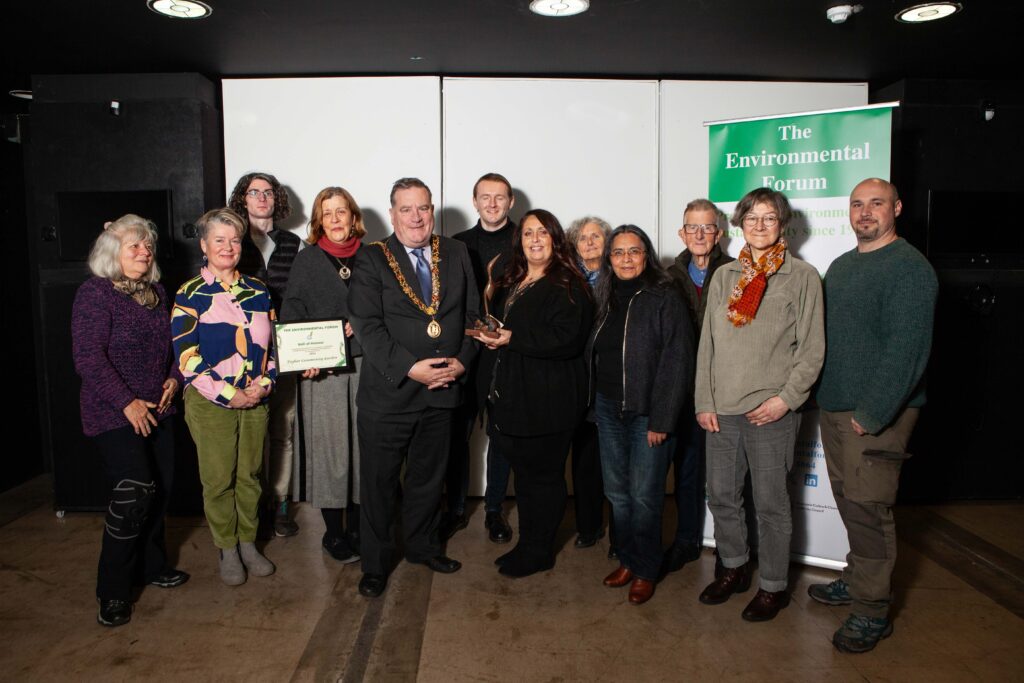 Togher Community Garden receiving the Community and Voluntary Award