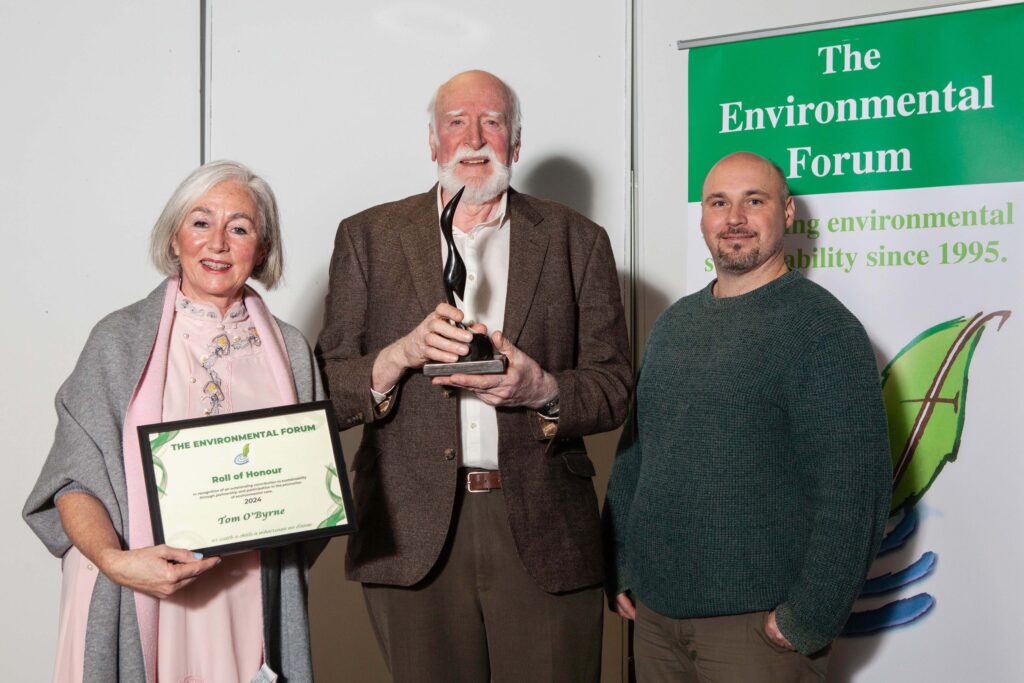 Tom O'Byrne receiving the Lifetime Achievement Award